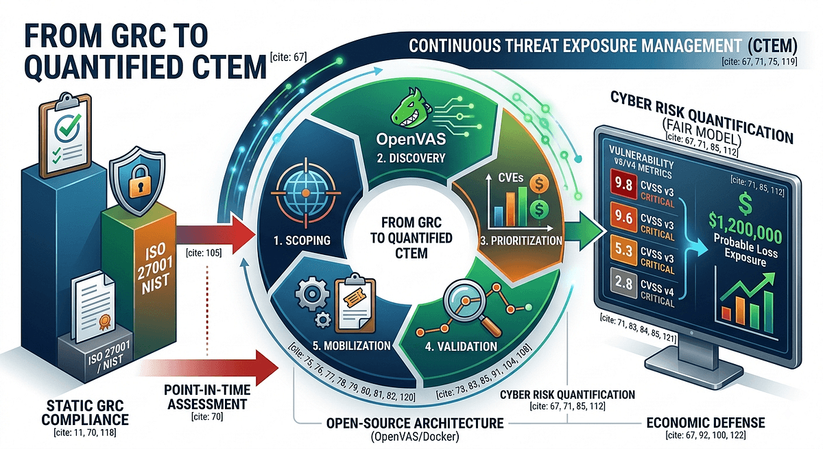 From GRC Compliance to Continuous Exposure Management: Quantifying Cyber Risk with Open-Source Architecture